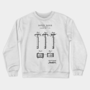 SAFETY RAZOR patent Crewneck Sweatshirt